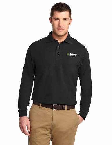 Port Authority Silk Touch Long Sleeve Polo.