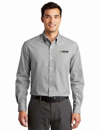 Port Authority Plaid Pattern Easy Care Shirt.