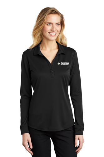 Port Authority Ladies Silk Touch Performance Long Sleeve Polo