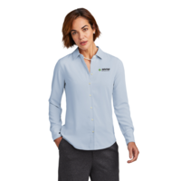 Brooks Brothers Womens Full-Button Satin Blouse